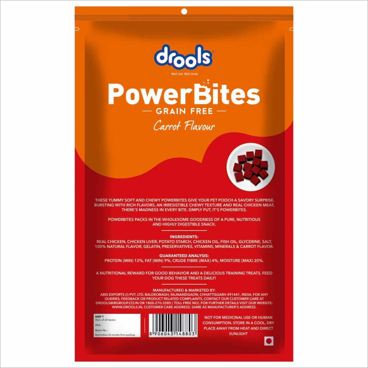 Power Bites Carrot Flavour, Dog Treats