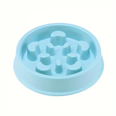 Plastic Dog Bowls With Slow Feeder For Dogs - Random Color