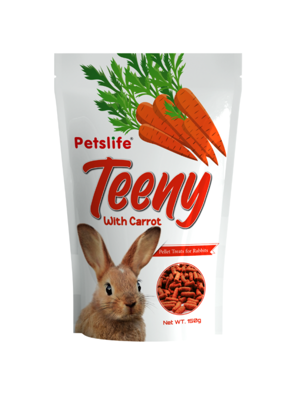 Teeny with Carrot Pellet Treats for Rabbits