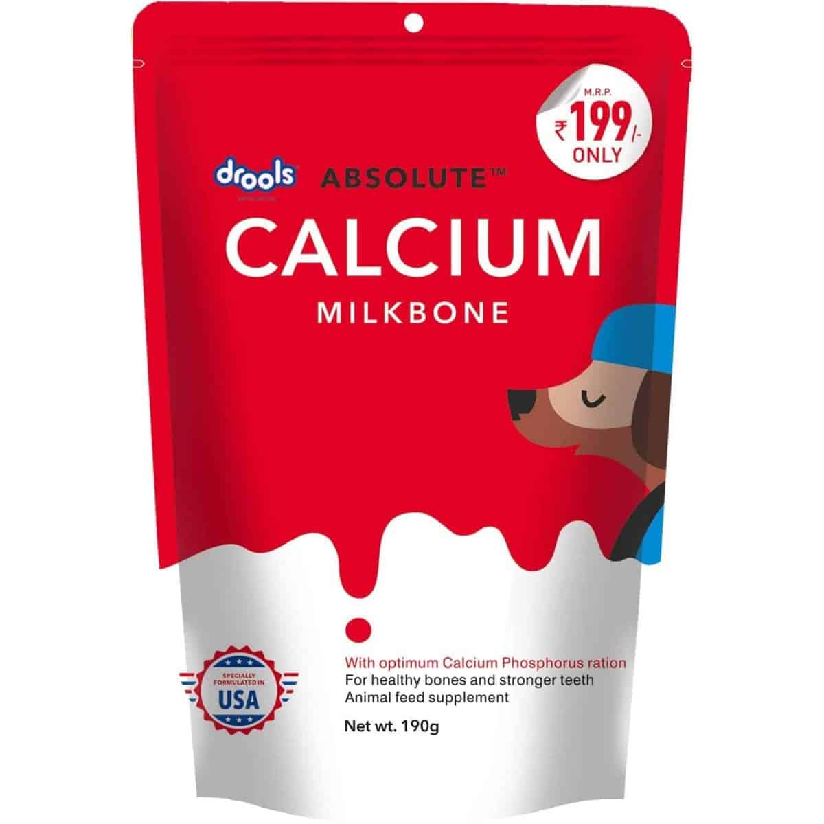 Drools Absolute Calcium Milk Bone Pouch 20pcs