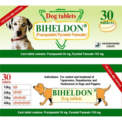 Biheldon Dog and Cat Dewormer – Small 1 Pill