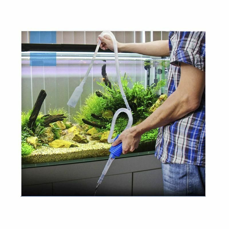 Aquarium Cleaner Vacuum Pump For Fish Tank Wash Sand Water Changer Suction Pipe