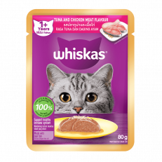 Whiskas Adult Wet Food Tuna and Chicken Flavour 80g