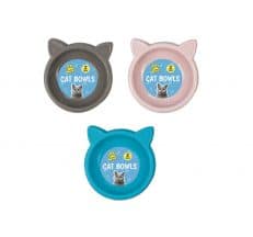 Cat Bowls 2 Pack Plastics (Assorted Colours )