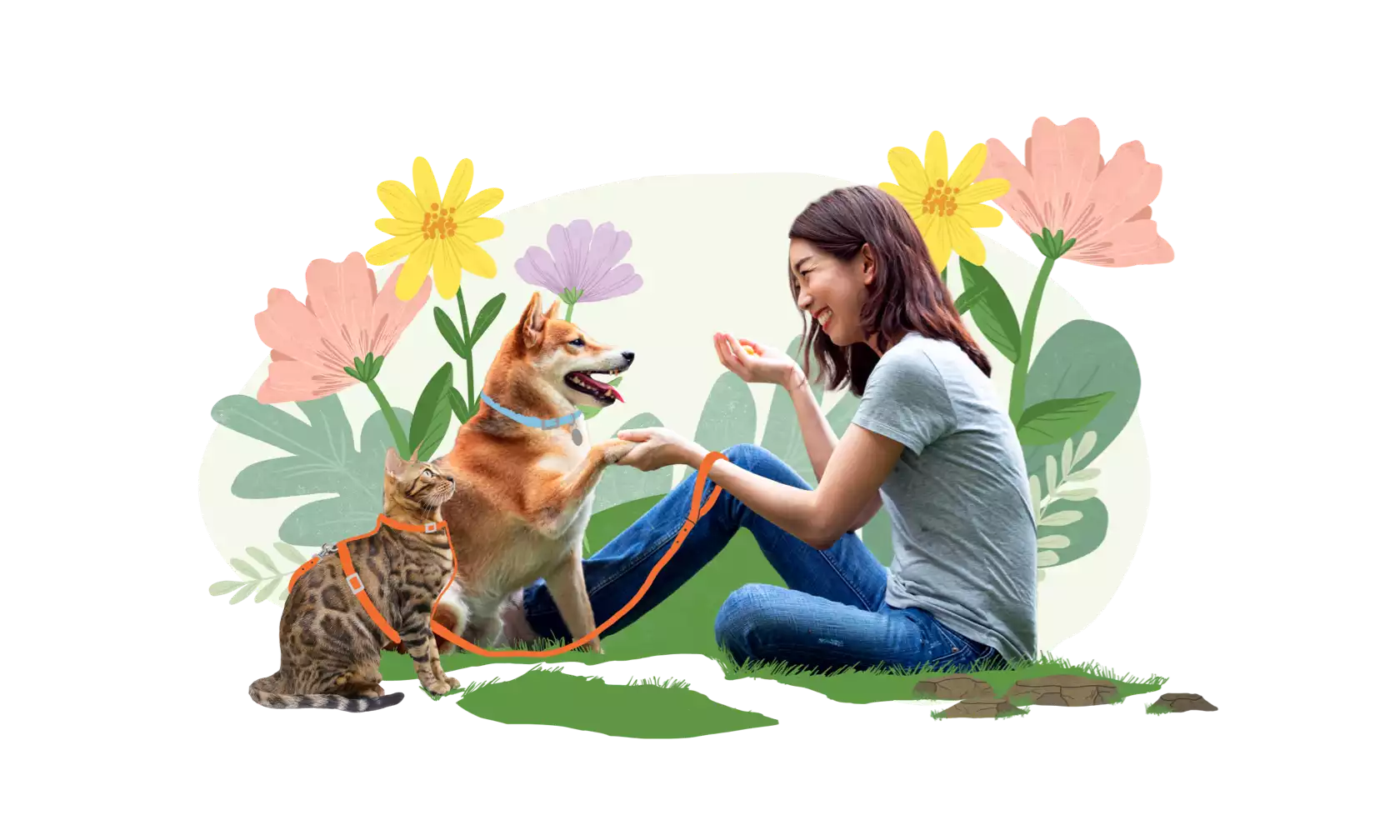 Happy Dog enjoying treats in Mauritius
