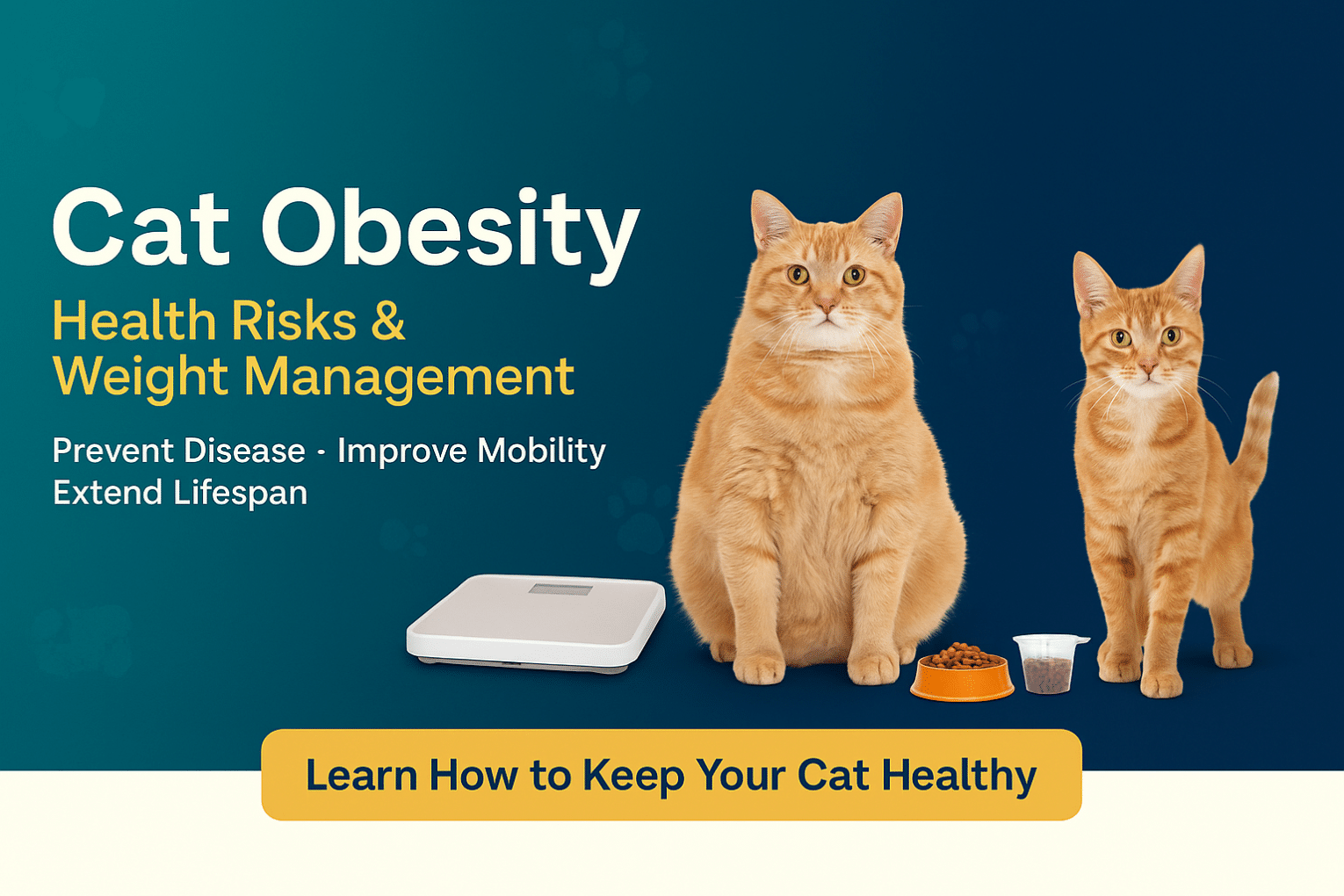 Image showcasing Cat Obesity: Health Risks and Weight Management | Petsforhomes Mauritius