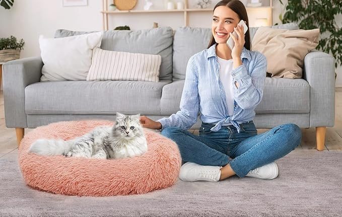 Soft Calming Donut Bed Mauritius - Pet Bedding