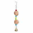 Hanging Rattan Ball Bird Toy with Bells