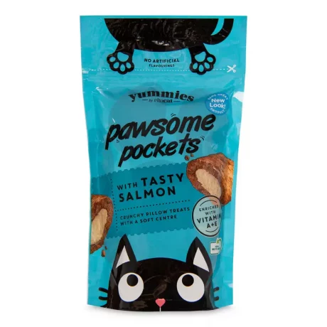Pawsome Pockets Cat Treats – Salmon Flavour