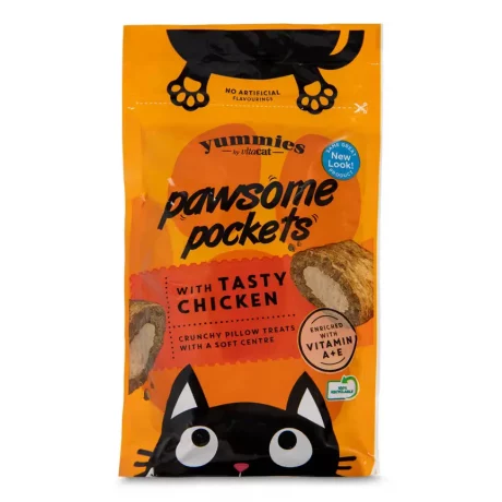 Pawsome Pockets Cat Treats – Chicken Flavour
